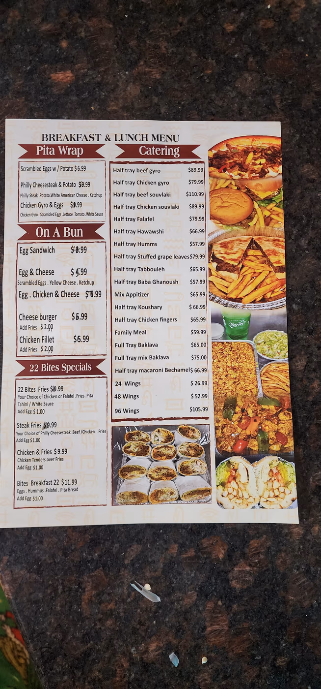 22 Bites halal Mediterranean Cuisine