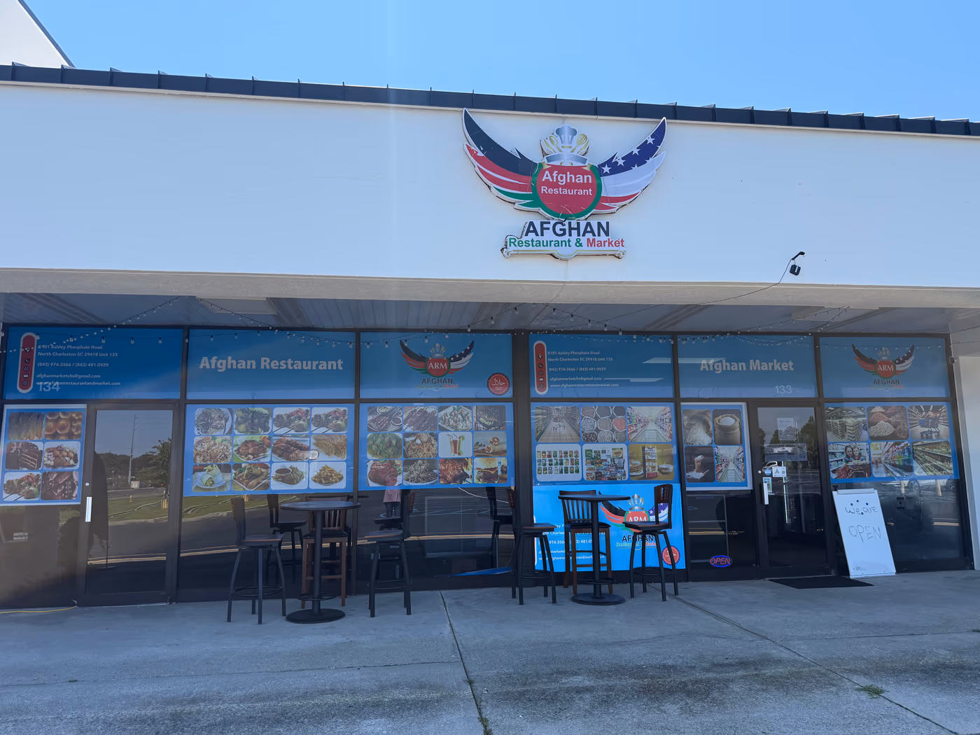 Afghan restaurant and market