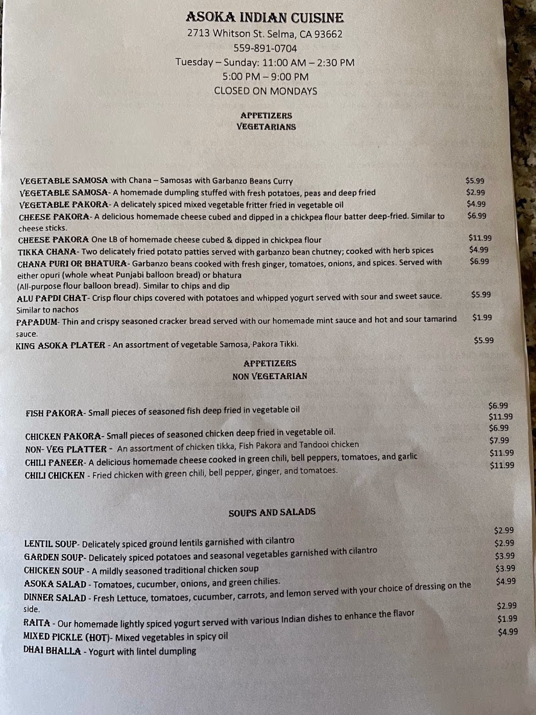 Asoka Indian Cuisine