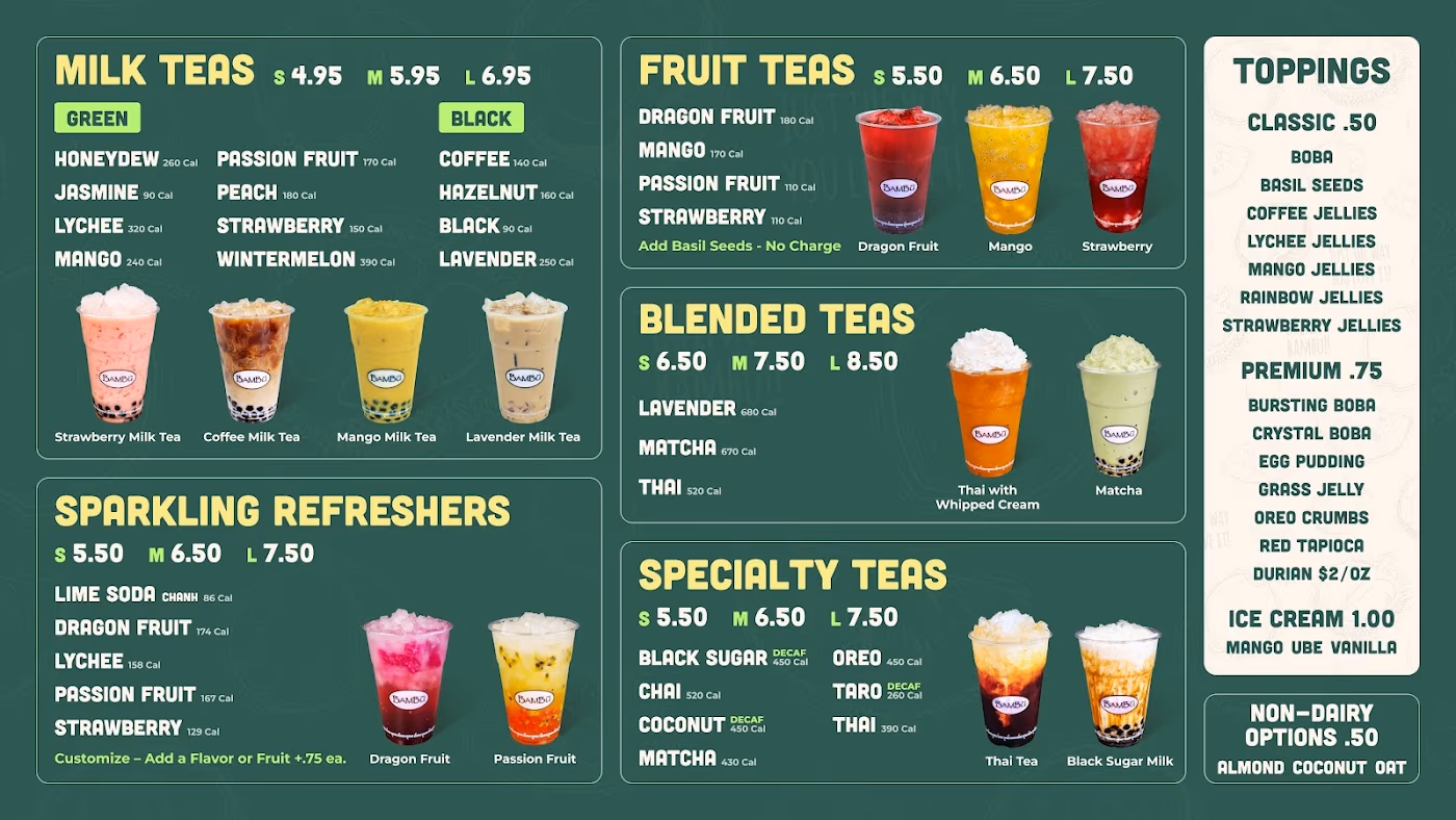Bambu Dessert Drinks