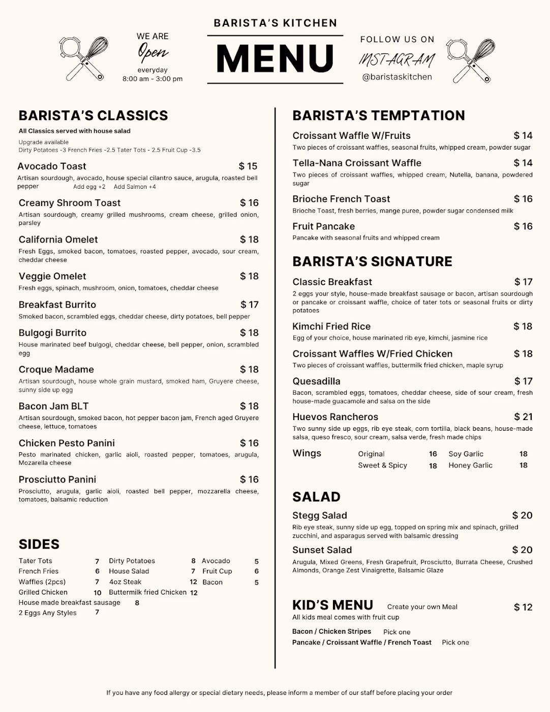 Barista's Kitchen