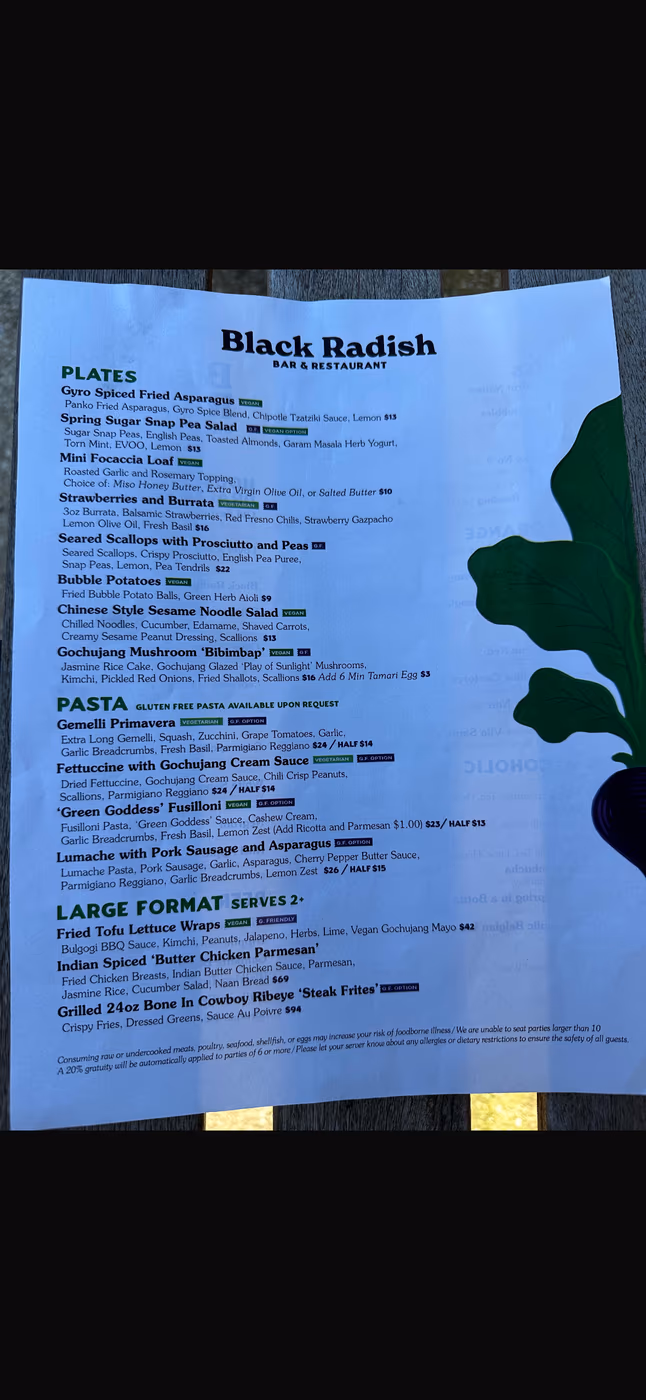 Black Radish Bar and Restaurant