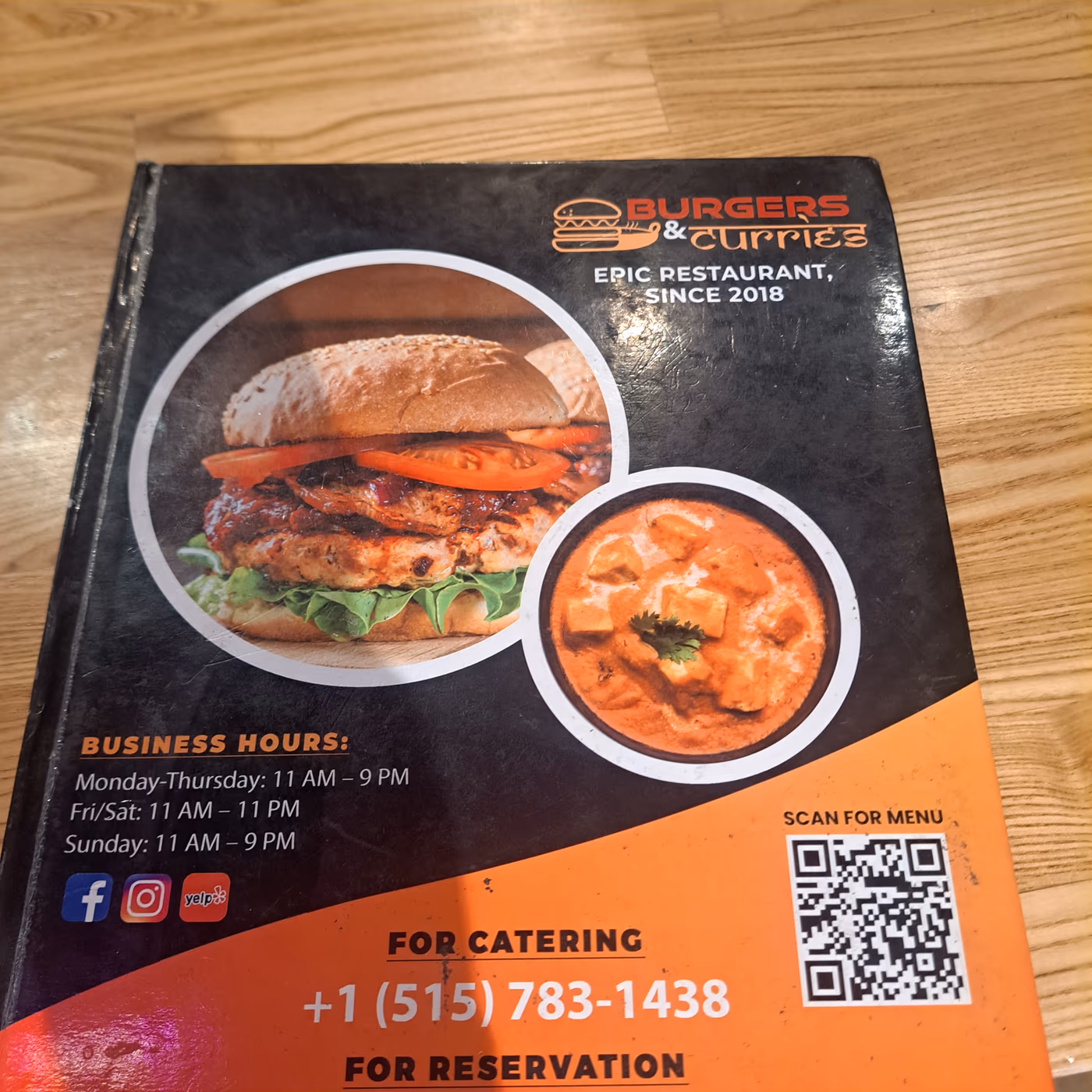 Burgers & Curries