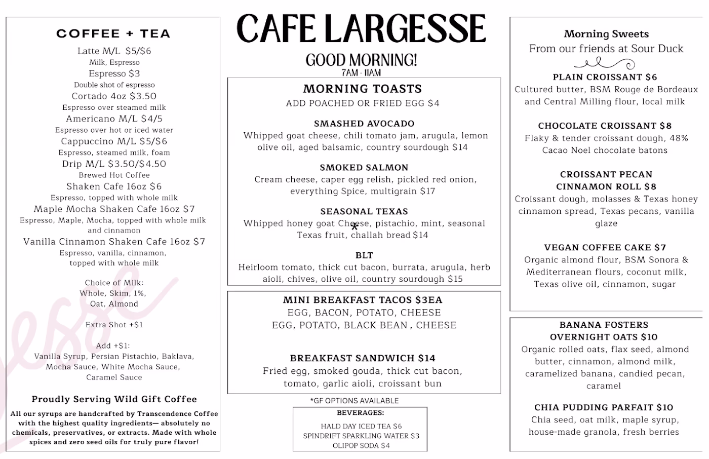 Cafe Largesse