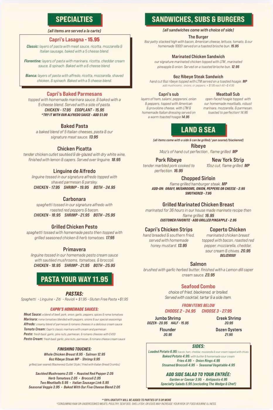 Capri's Italian of Greenwood