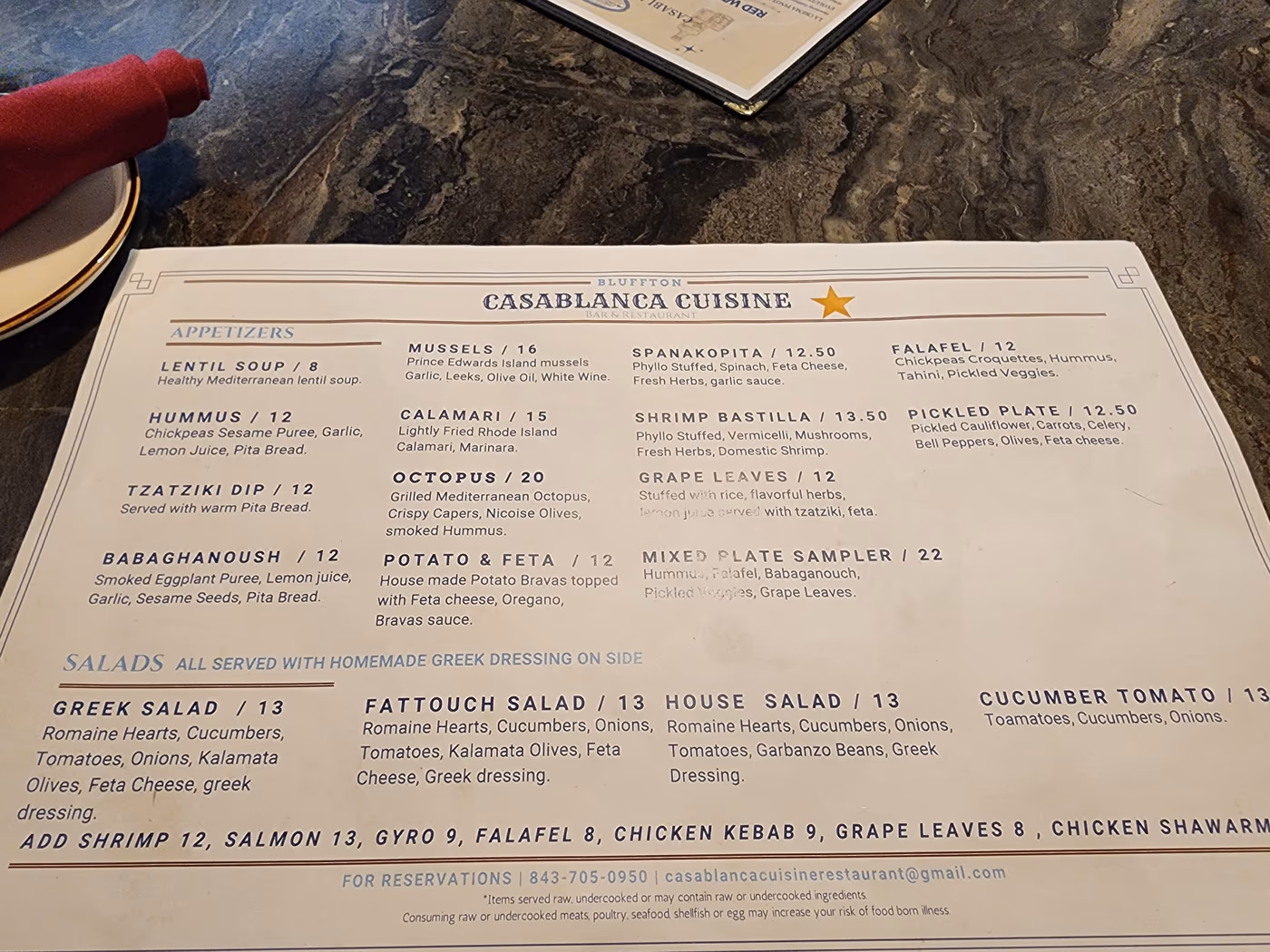 CASABLANCA MEDITERRANEAN CUISINE photo 2