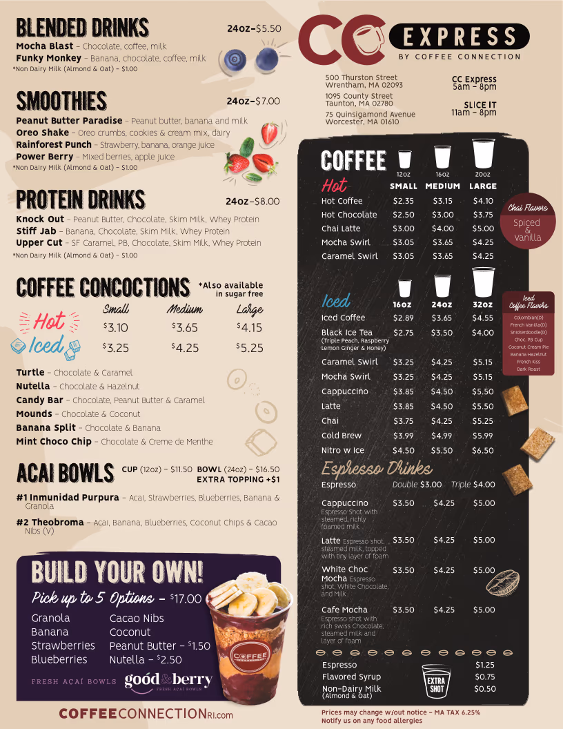 Coffee Connection & Slice it Pizza Taunton