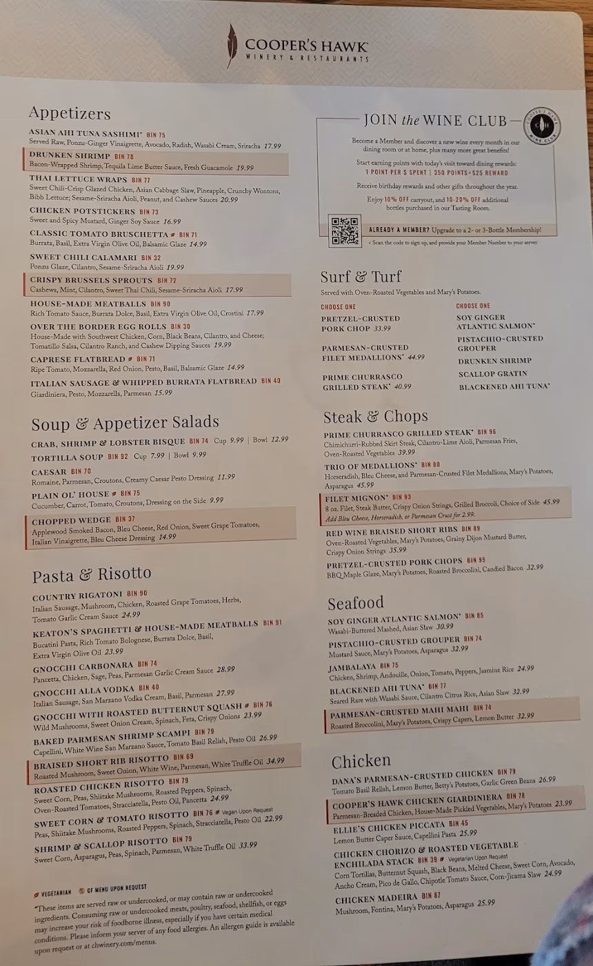 Cooper’s Hawk Winery & Restaurant
