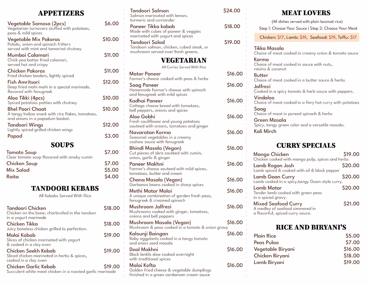 Curry Express Indian Cuisine Restaurant