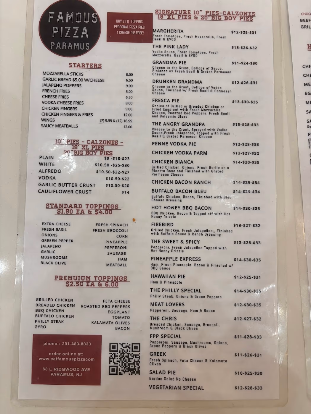 Famous Pizza Paramus photo 2