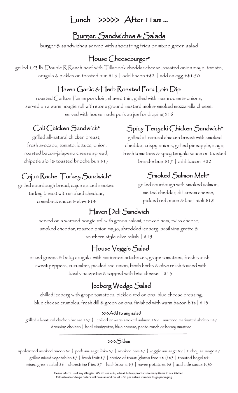 First Street Haven Restaurant