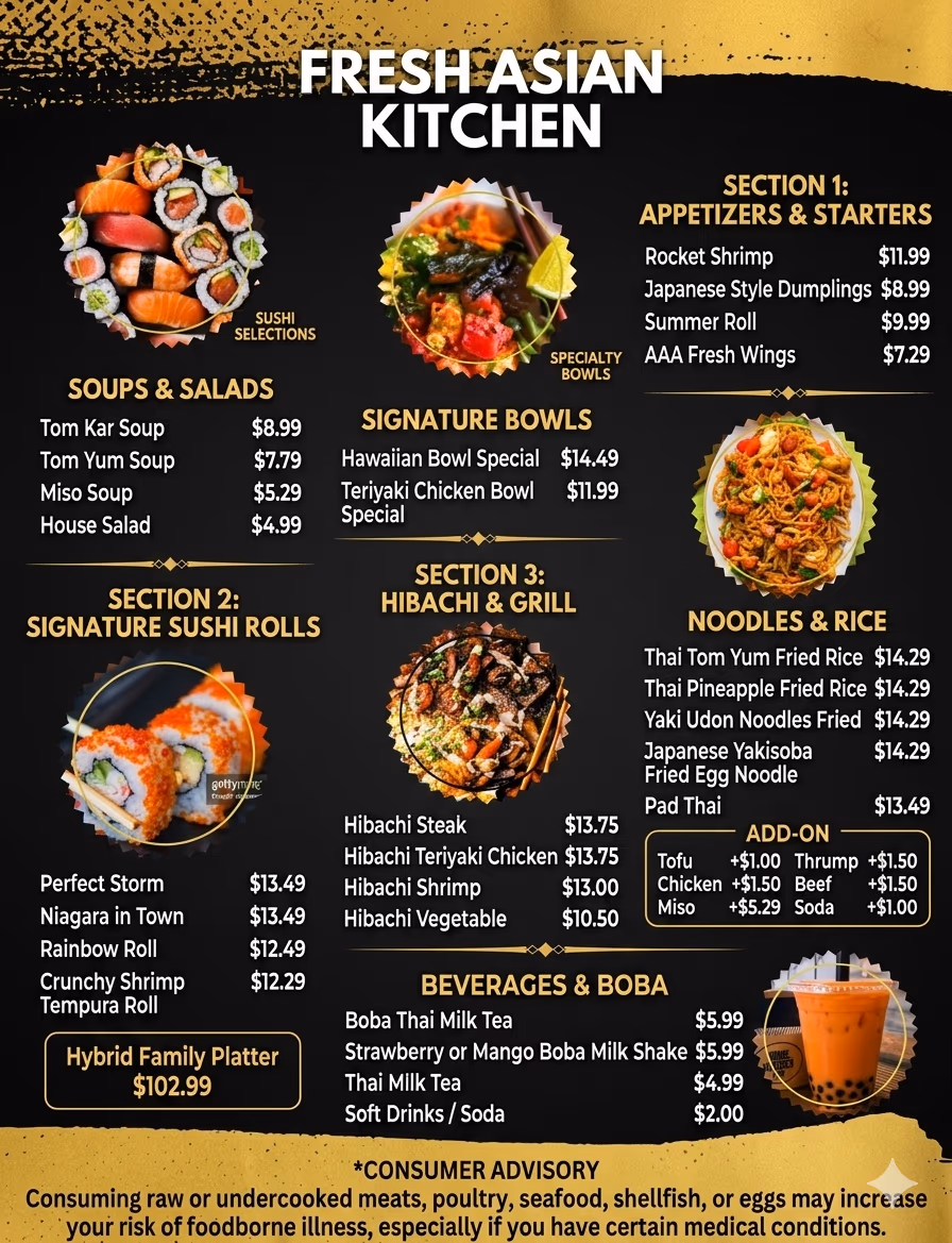 Fresh Asian kitchen