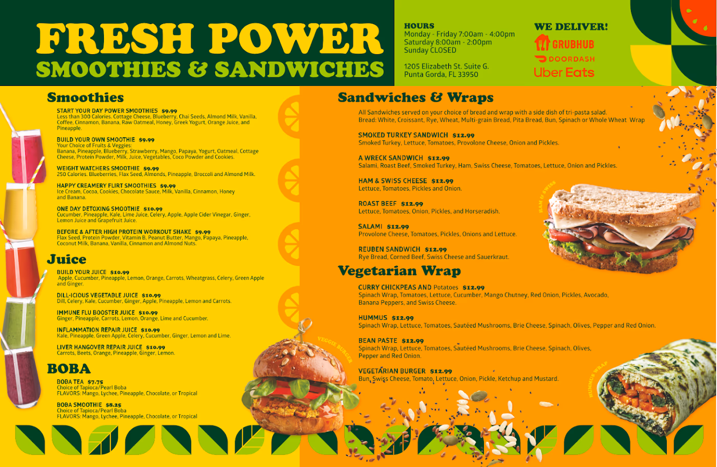 Fresh Power Smoothies & Sandwiches