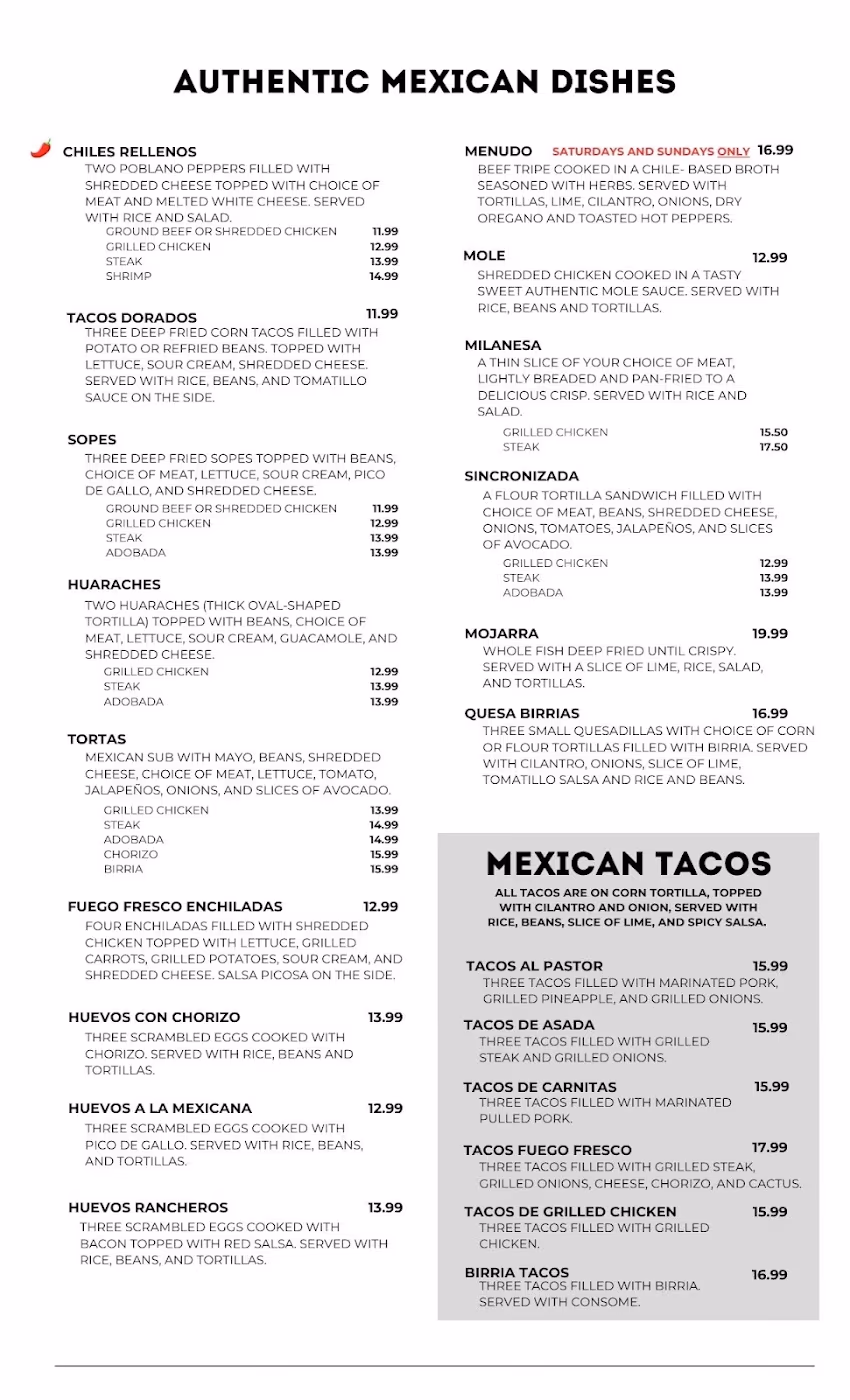 Fuego Fresco Mexican Restaurant