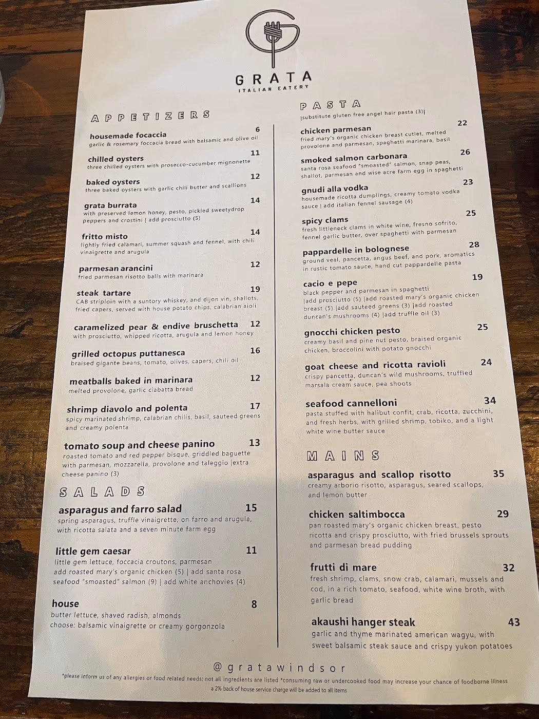 Grata Italian Eatery