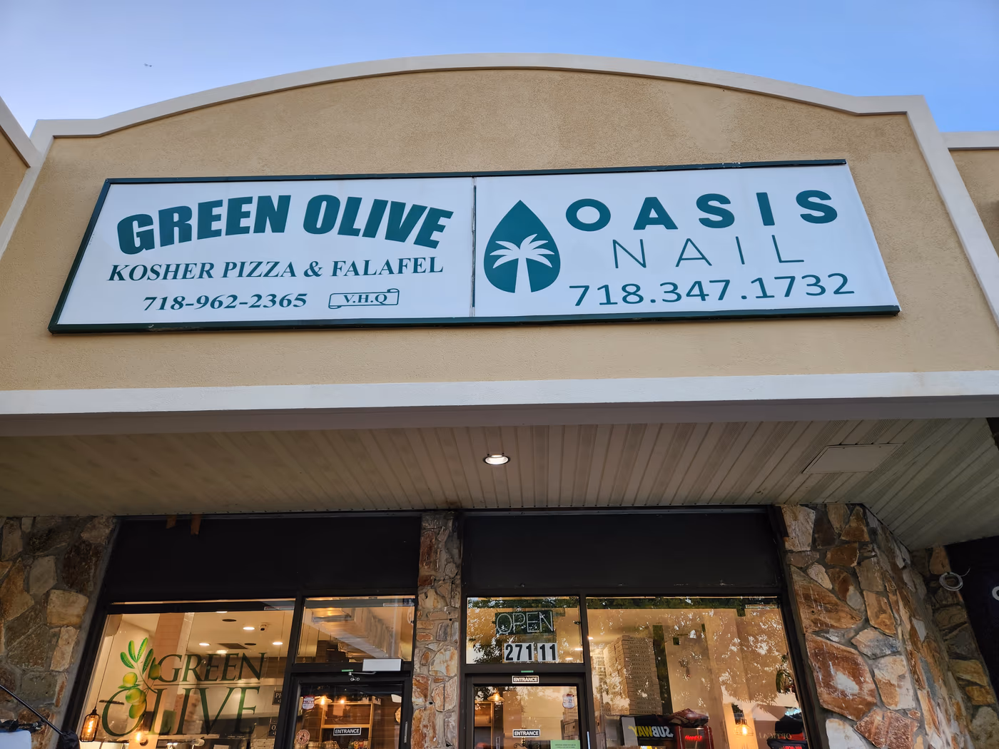 Green Olive Kosher Pizza and Falafel
