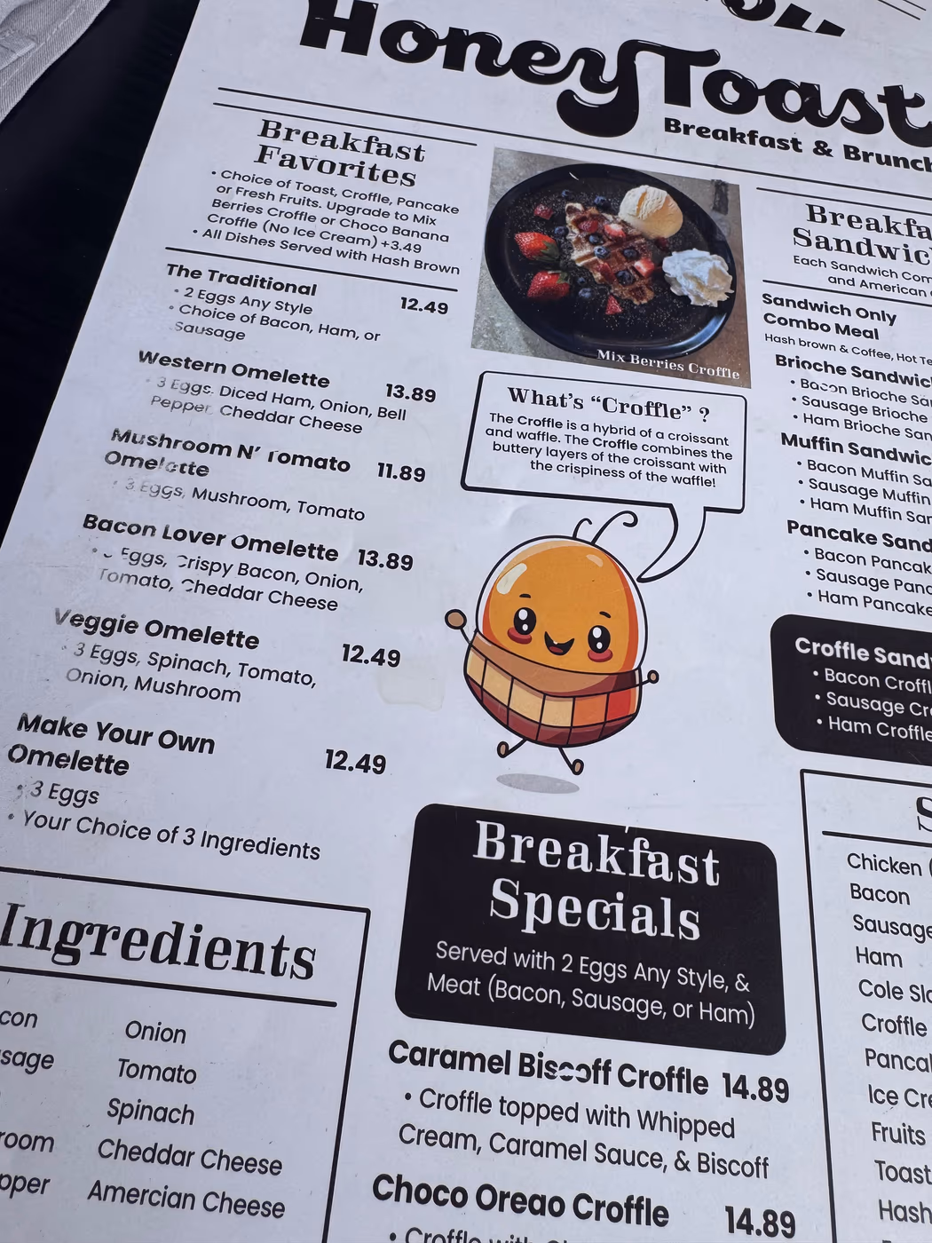 Honey Toast Breakfast & Brunch