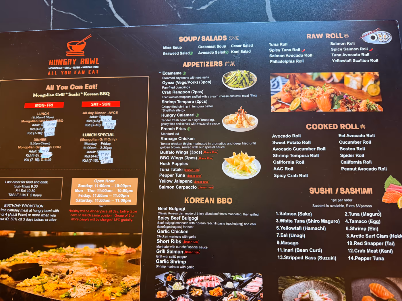 Hungry Bowl Mongolian Grill Sushi & BBQ (AYCE) photo 3