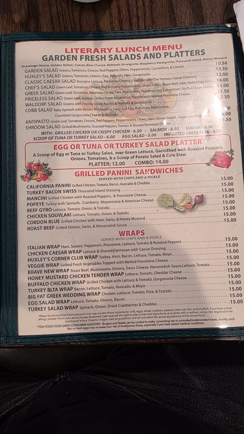 Huxley’s Bookmark Cafe photo 2