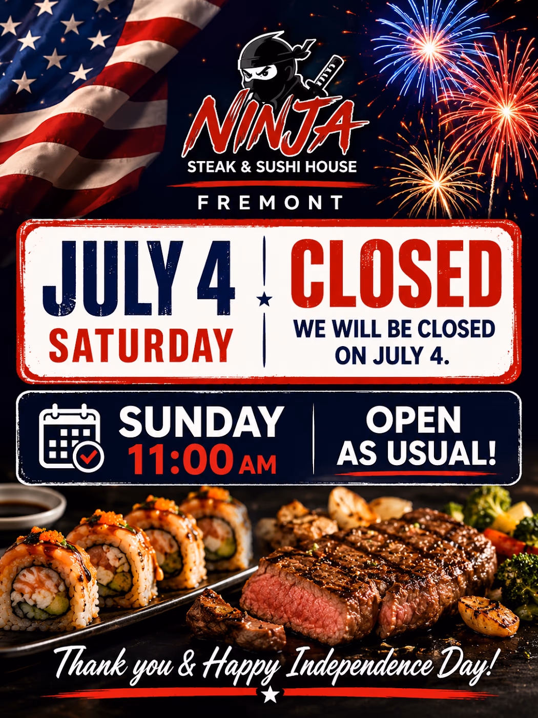 Ninja Steak & Sushi House Fremont NE