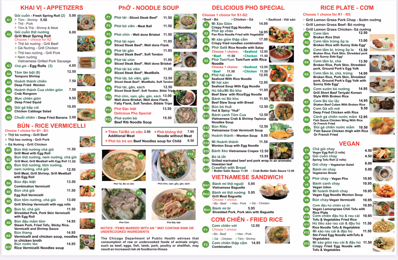 Pho Delicious Vietnamese Restaurant Chicago IL