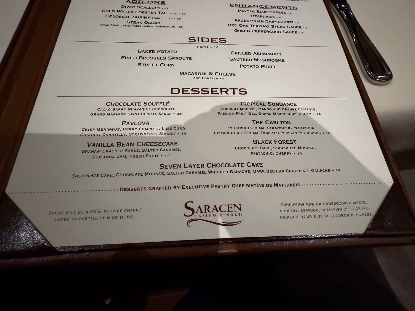 Red Oak Steakhouse | Saracen Casino Resort