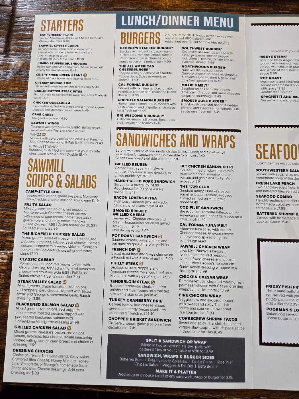 Sawmill Inn Restaurant & Pub