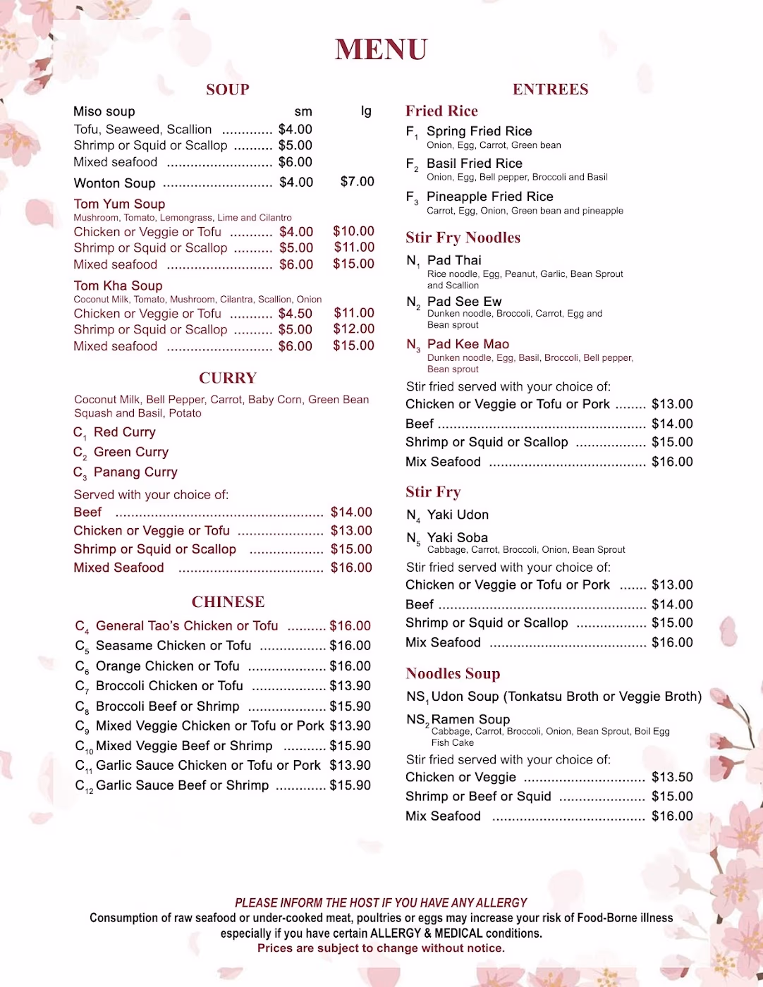 Spring Asian Cuisine