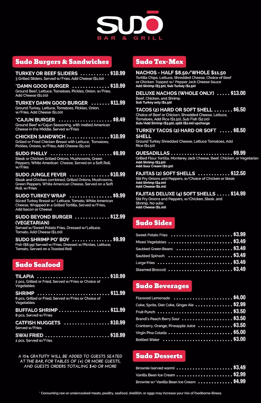 SUDO BAR & GRILL (ELLENWOOD)