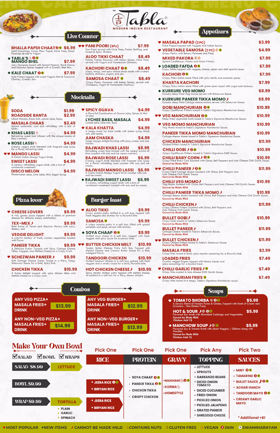 Tabla Indian Restaurant Schaumburg