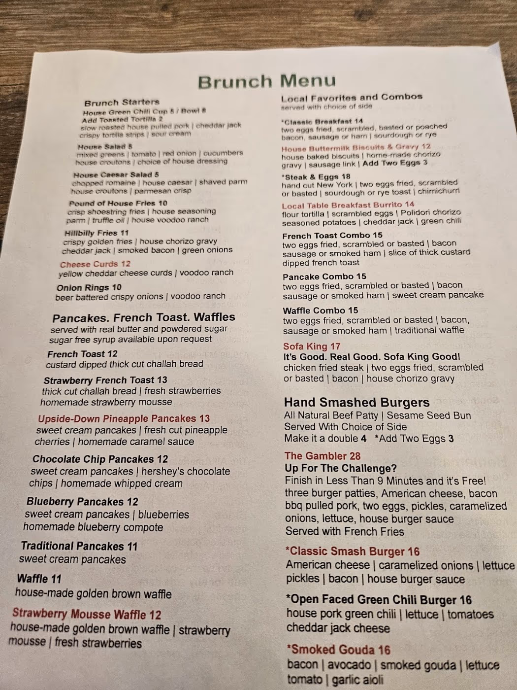 The Local Table