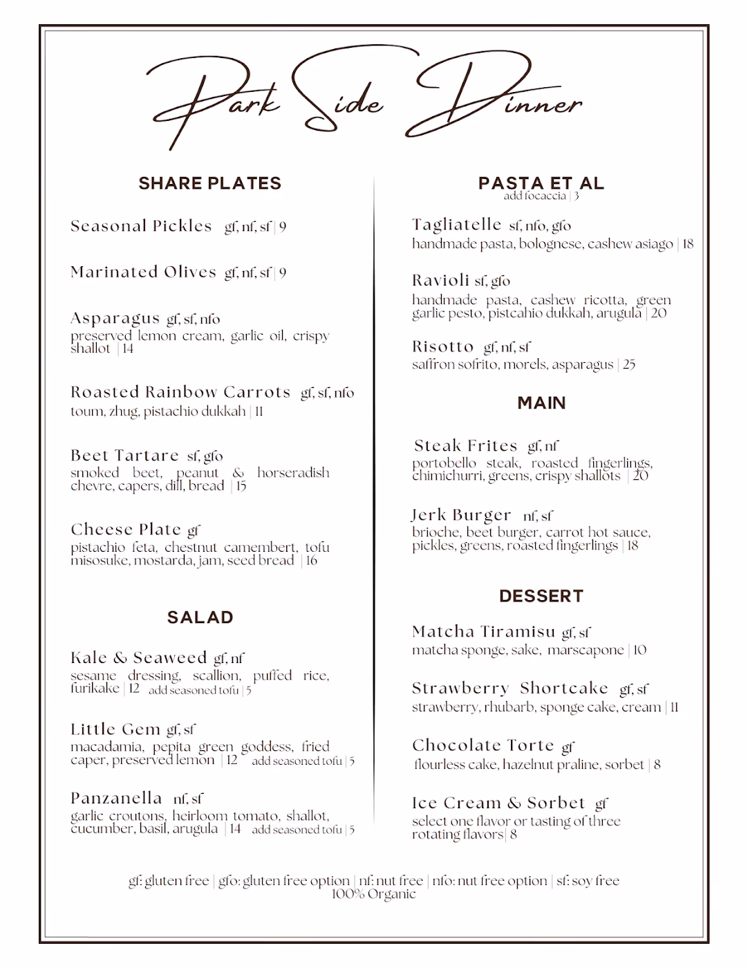The Park Side Cafe