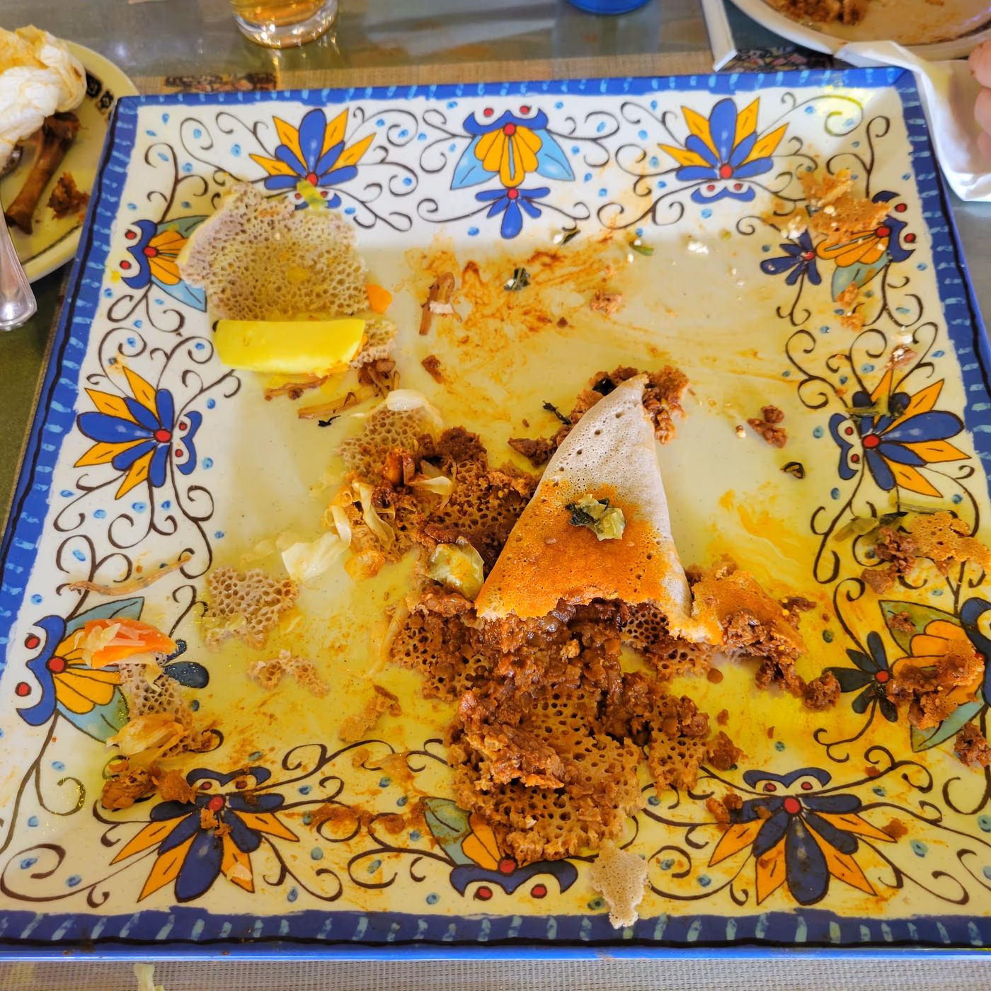 Tin cup plus Ethiopian restaurant