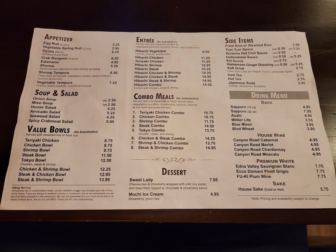 Tokyo Grill Hibachi & Sushi