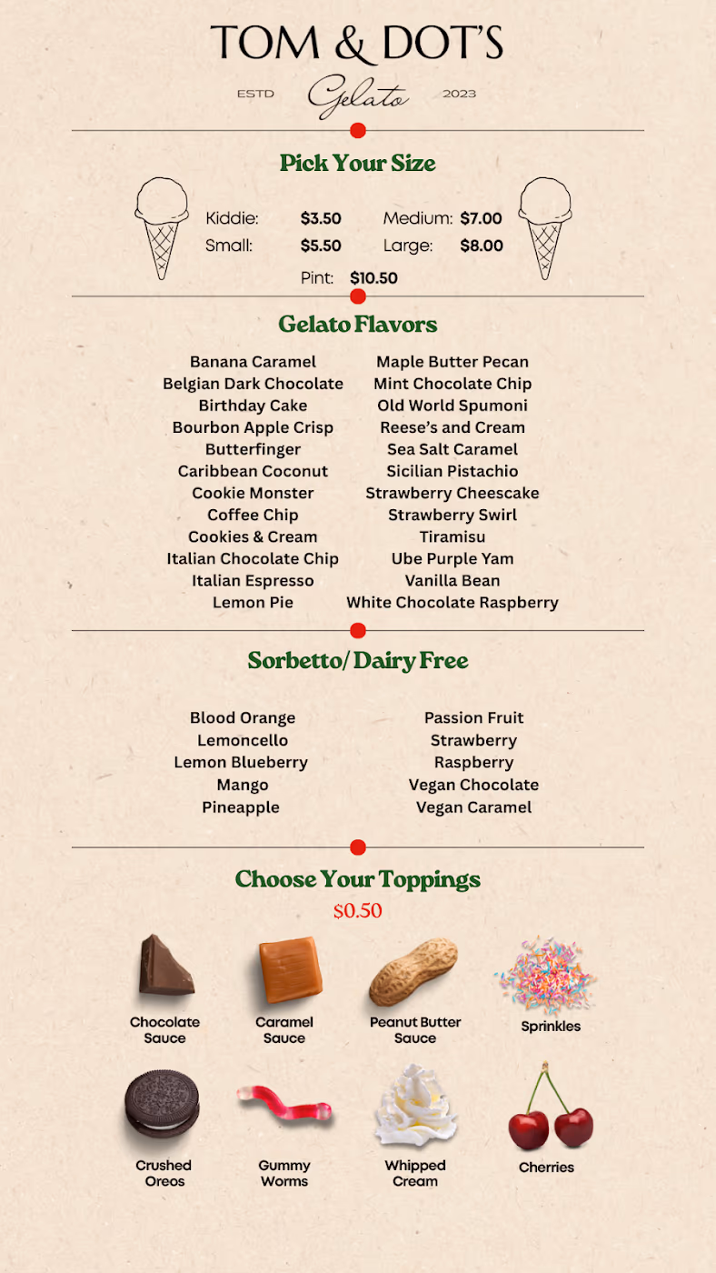 Tom & Dot's Gelato