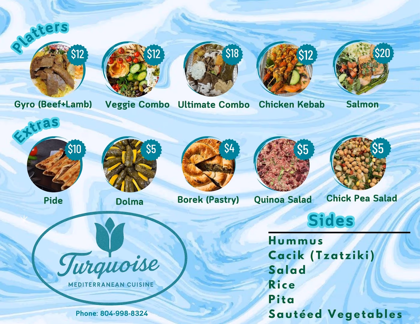 TURQUOISE MEDITERRANEAN FOOD & SWEETS