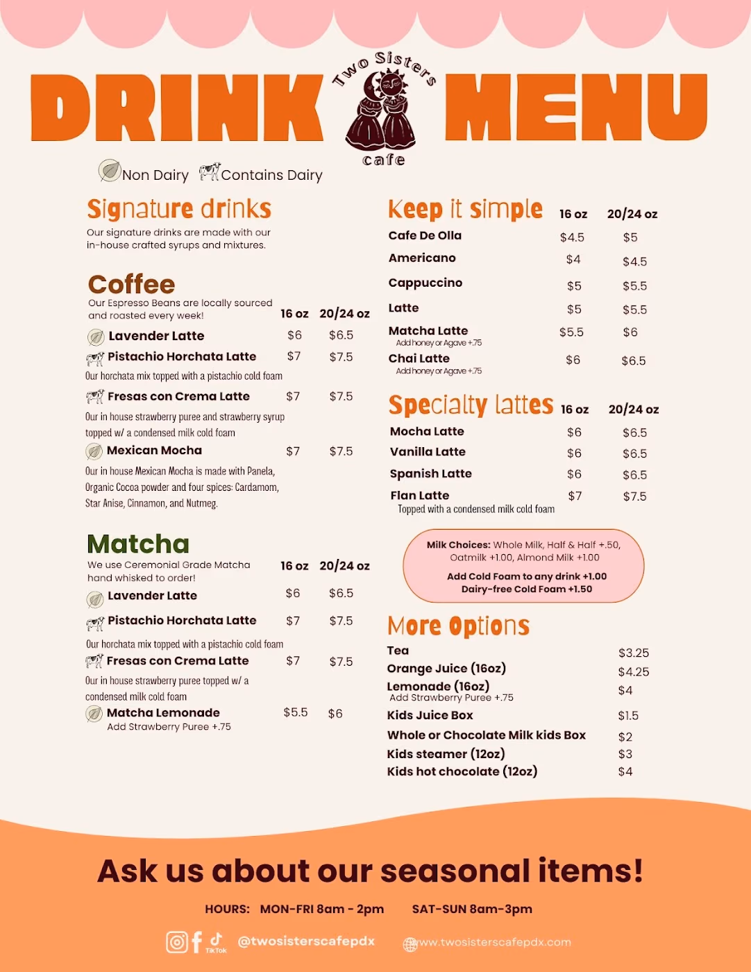 Two Sisters Cafe Breakfast & Lunch
