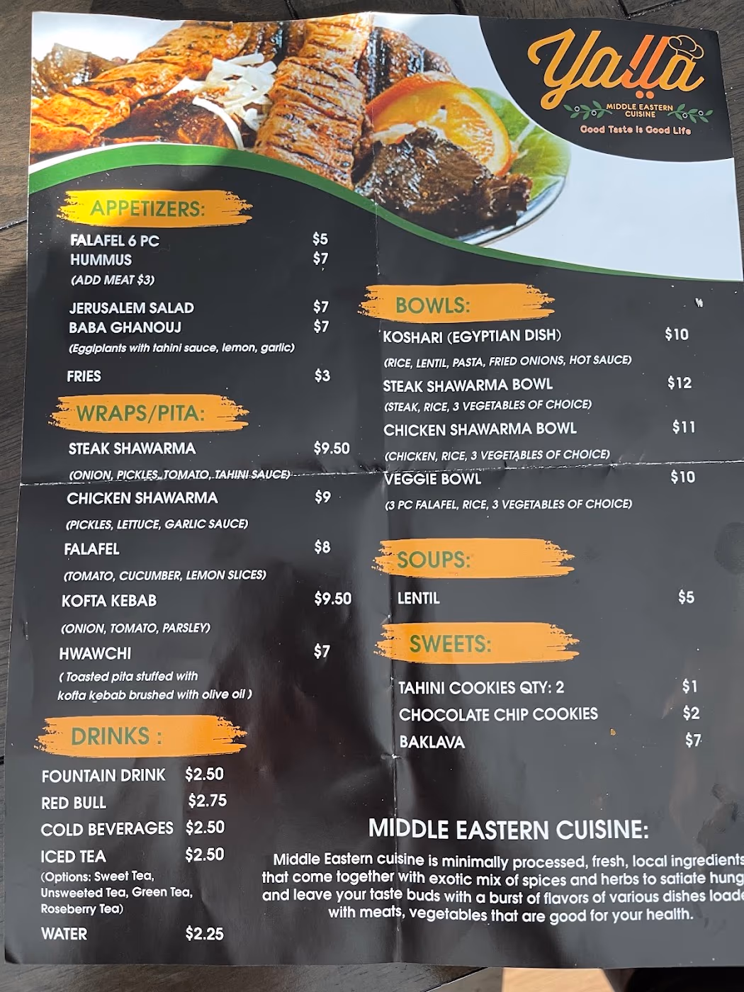 Yalla Middle Eastern Cuisine