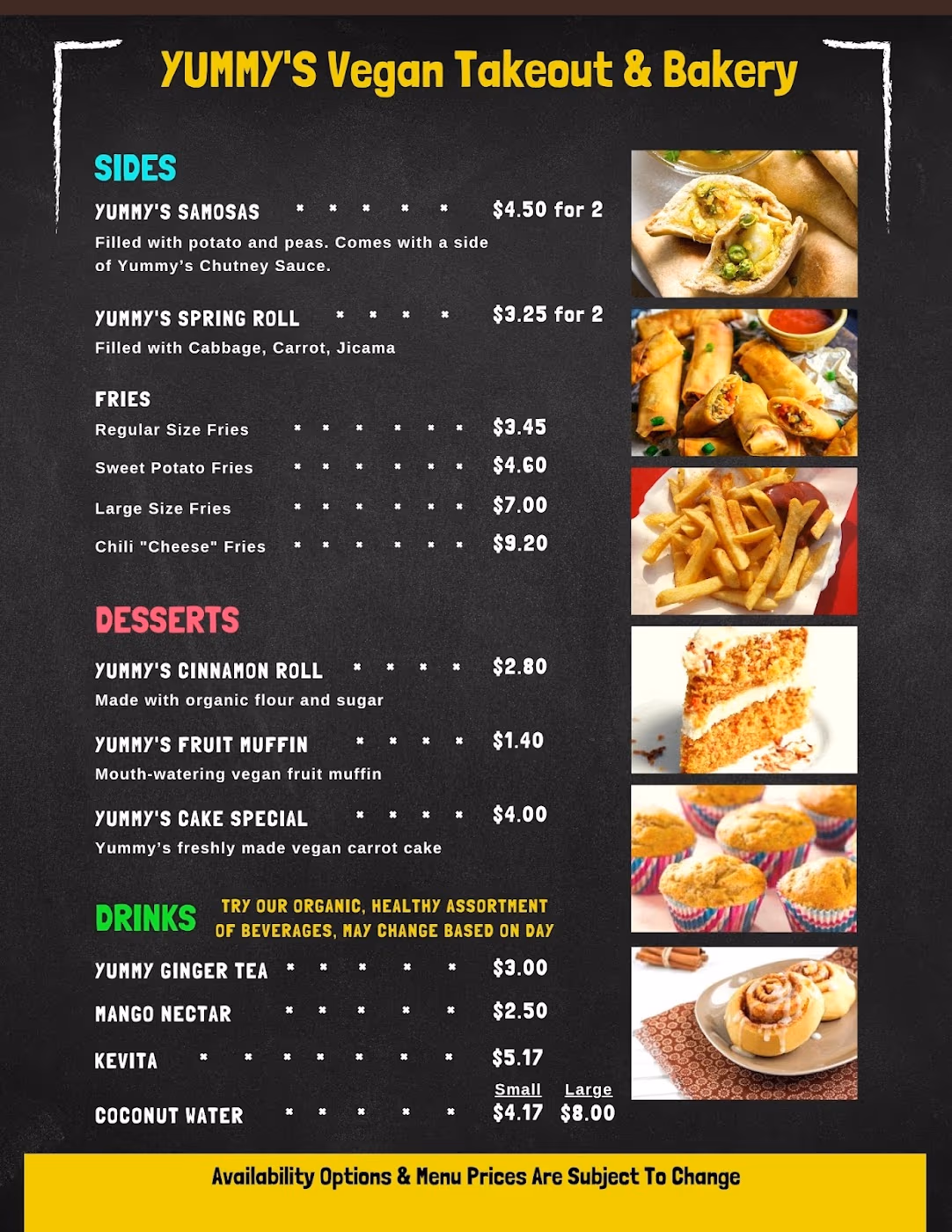 Yummy's Vegan take out
